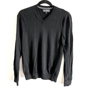 BR BANANA REPUBLIC I Oversized S 100% Merino Wool Knit Sweater I black